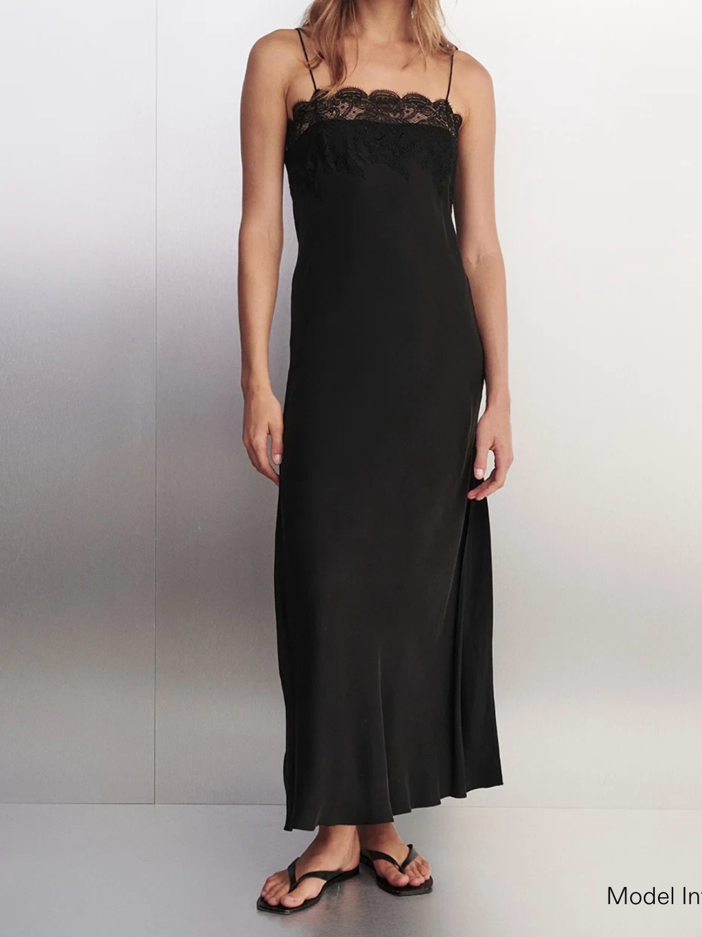 Nwt Mina Black Cupro Lace Black Maxi Dress